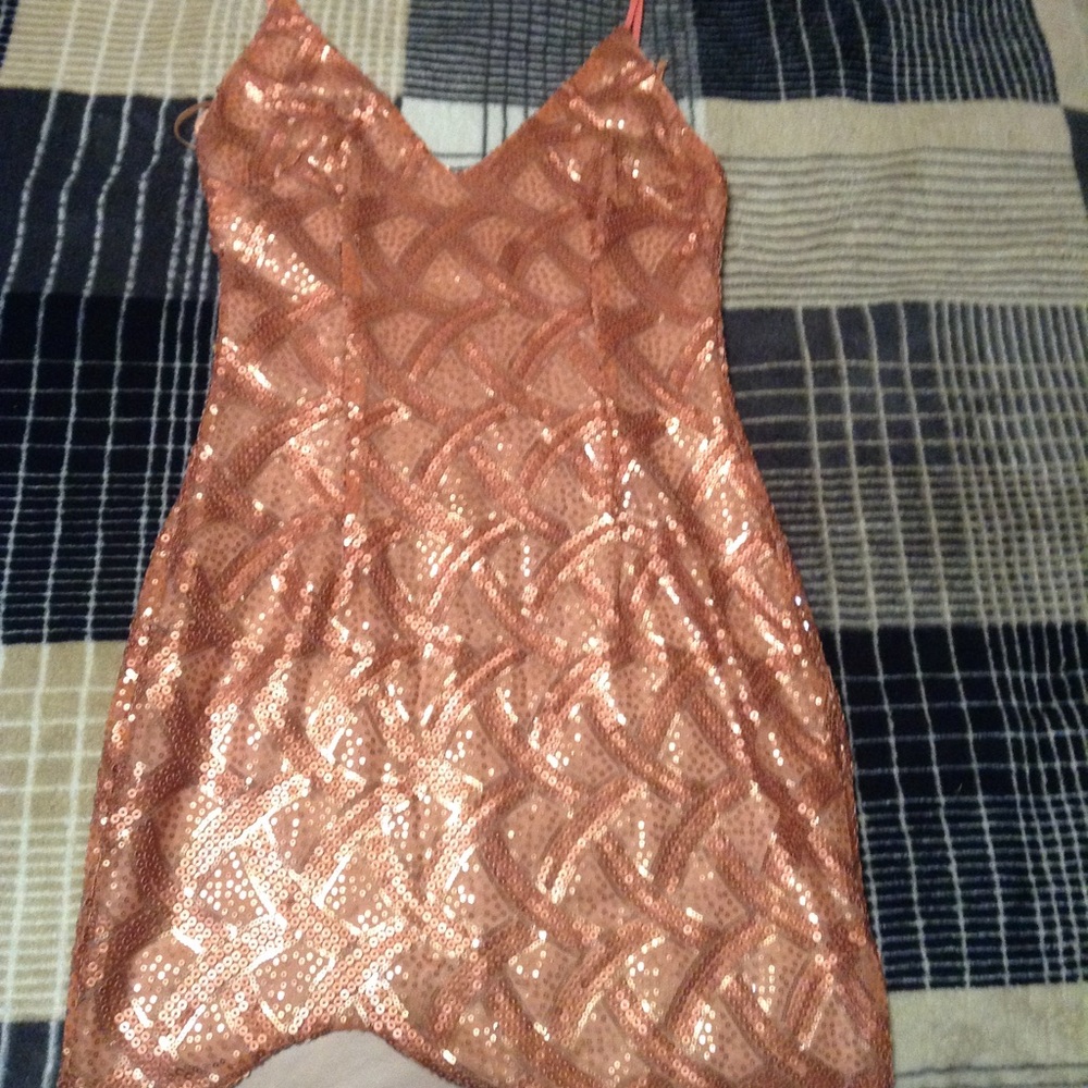 Angel biba Vintage Golden rose sequins dress